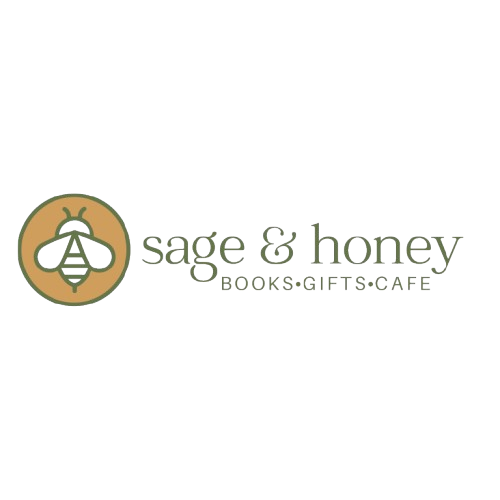 A green background with the words sage and honey.